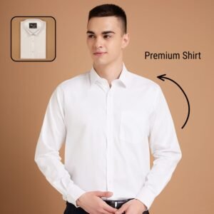 Men's Solid Cotton Formal Premium Shirt | Formaleur | Regular Fit