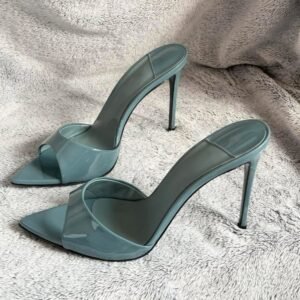 2026 Summer New Women's High Cost-Performance Sexy Pointed Toe Stiletto Heel Mules Open Toe Sandals